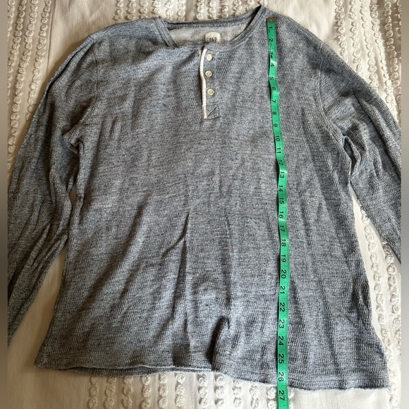 Men’s Cotton Thermal Henley long sleeve tshirt - Picture 3 of 8